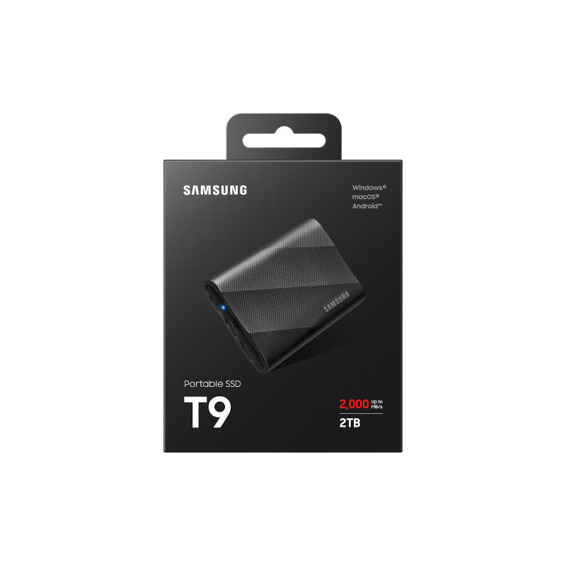 Samsung T9 2TB USB 3.2 Gen 2.2 Type C Mini Siyah Taşınabilir SSD