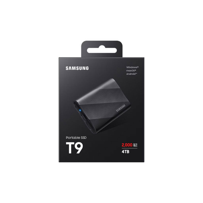 Samsung T9 4TB USB 3.2 Gen 2.2 Type C Mini Siyah Taşınabilir SSD