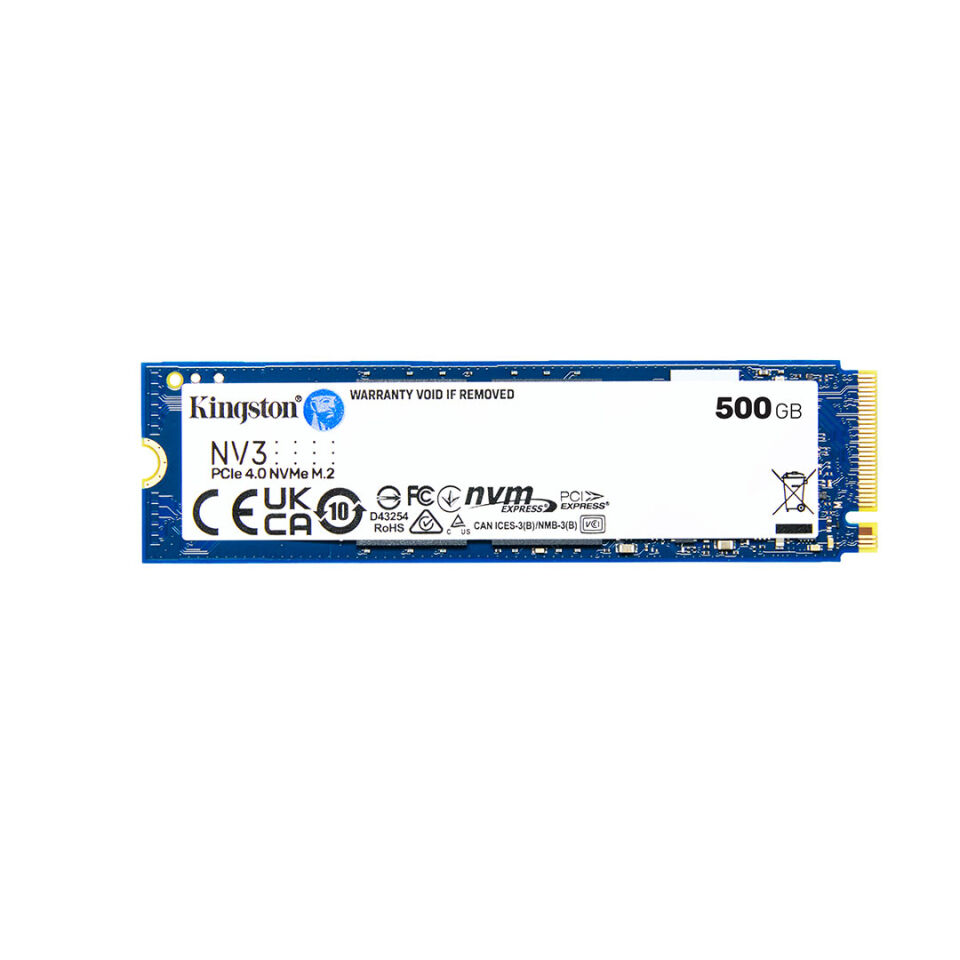 Kingston NV3 500GB 22x80mm PCIe 4.0 x4 M.2 NVMe SSD