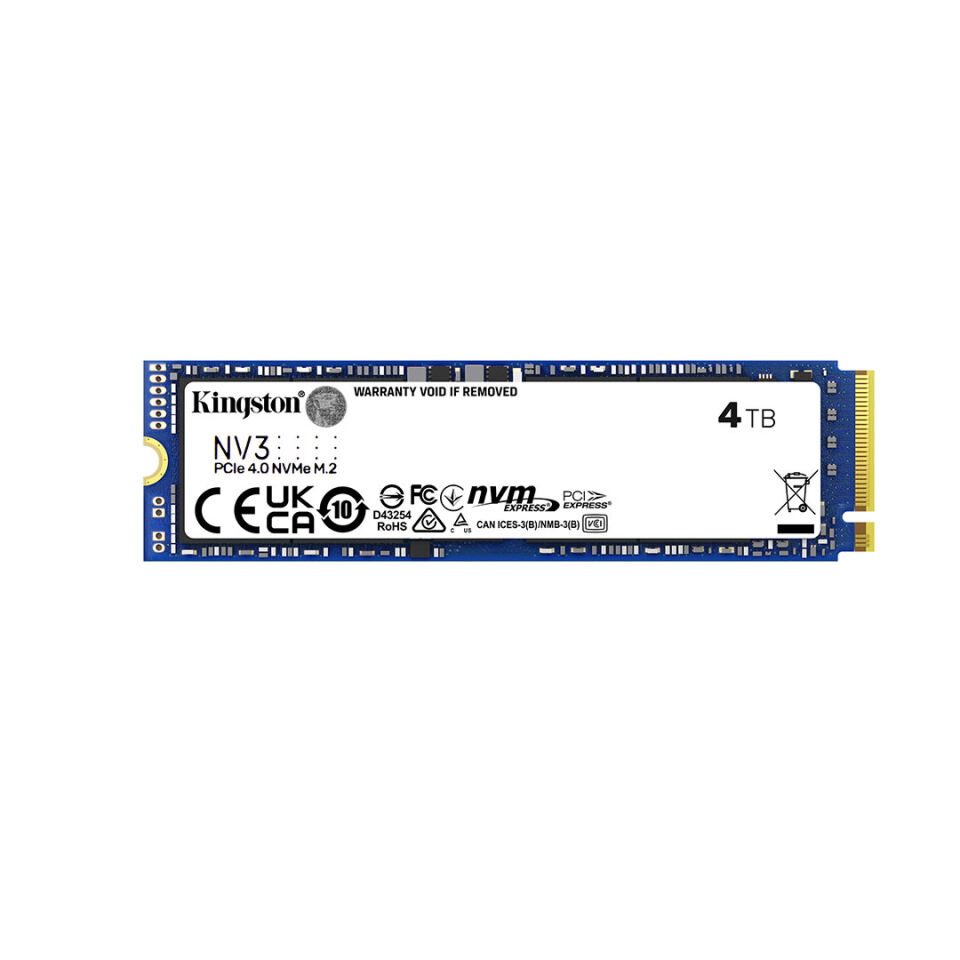 Kingston NV3 4TB 22x80mm PCIe 4.0 x4 M.2 NVMe SSD