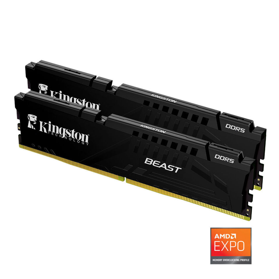Kingston Beast Expo 32GB DDR5 6000MHz CL36 Masaüstü Performans Ram Kit (2x16GB)