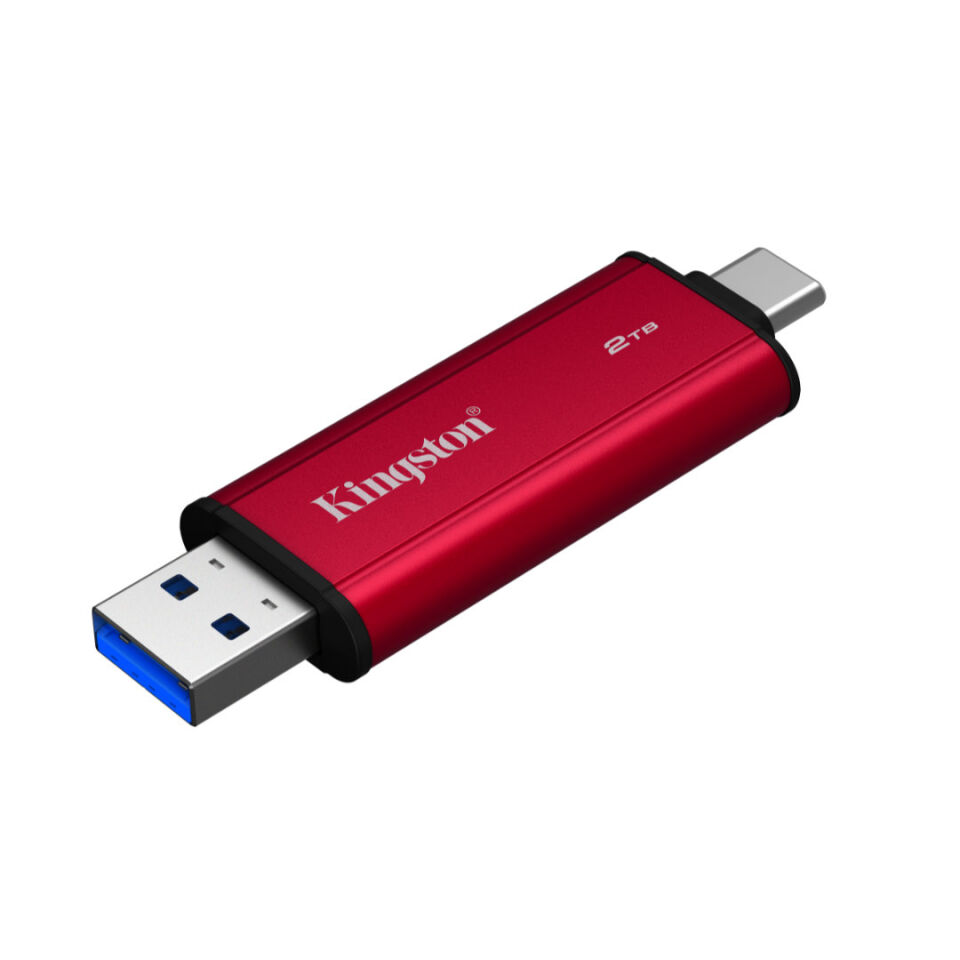 Kingston 2TB USB 3.2 Gen 2.2 Type C Mini Kırmızı Taşınabilir SSD