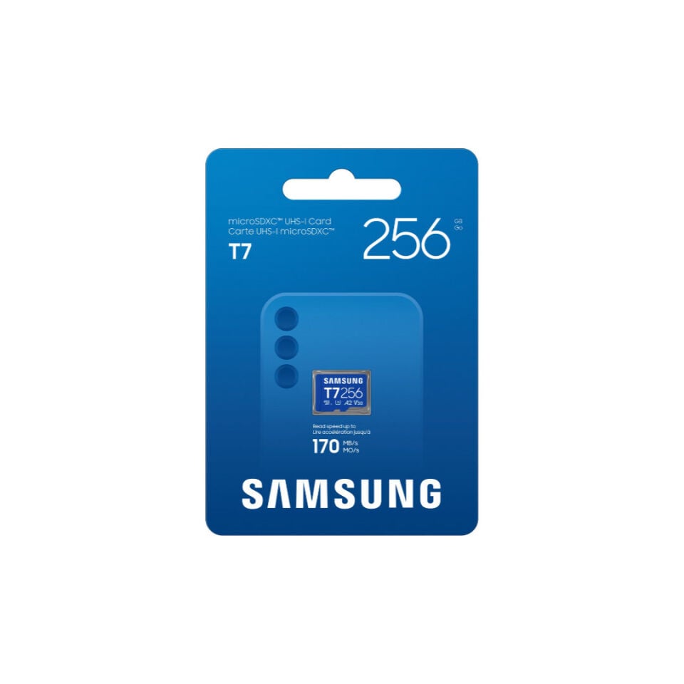 Samsung 256GB T7 SDXC Class 3 (U3) UHS-I microSD Hafıza Kartı
