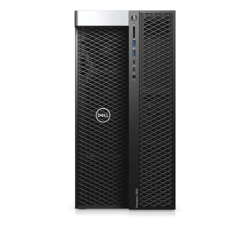 ''Dell Precision T7920 Tower Workstation Ekran Kartlı 2 x Intel Xeon Silver 4214R 2.4GHz,(3.5GHz Turbo, 12C, 9.6GT/s 2UPI, 16.5MB Cache,HT(100W) DDR4- 2400 1st) 512 GB M.2 SSD 32 GB RAM NVİDİA T1000 EKRAN KARTI Win11pro
