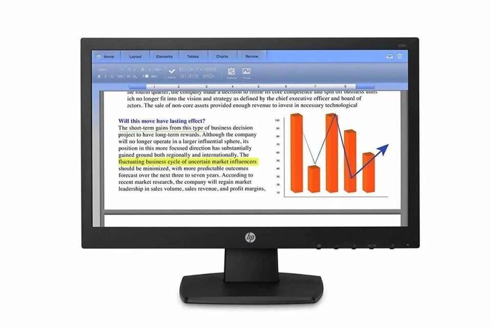HP V194 18.5 LED-TN 5MS VGA 1366 x 768 MONITOR